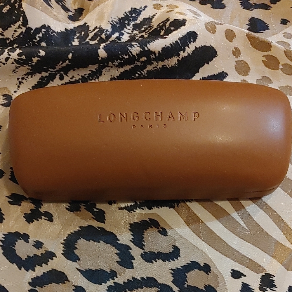 Longchamp Tan Eyeglass Case